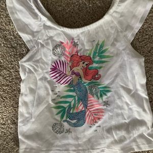 Disney little mermaid Ariel flutter short sleeve top! 4T NWT